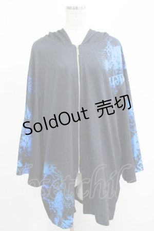 画像: NieR Clothing / プリントZIPパーカー  黒×彼岸花 H-25-05-08-1018-PU-TO-KB-ZH