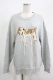 画像1: merry jenny / vintage like dogニット  アイスブルー H-25-05-08-1024-LO-TO-KB-ZH (1)