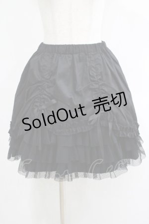 画像: PEACE NOW / バッスルチュールスカート  黒 H-25-05-08-1029-PU-SK-KB-ZH