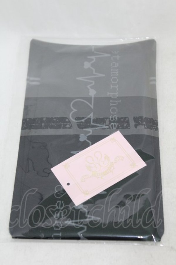 画像2: metamorphose / Little Nurse プリントオーバーニー　  ブラック×グレー H-25-05-08-009-ME-ZA-NS-ZH (2)