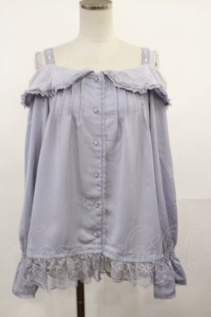 画像: axes femme POETIQUE / オフショルブラウス M ブルー H-25-05-09-034-AX-BL-NS-ZH