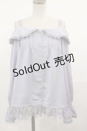 画像: axes femme POETIQUE / オフショルブラウス M ブルー H-25-05-09-034-AX-BL-NS-ZH