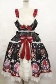 画像1: Forest Wardrobe（海外ロリータブランド） / Sakura And Strawberryジャンパースカート L ブラック H-25-05-09-041-LO-OP-NS-ZH (1)