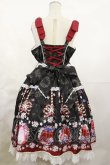 画像2: Forest Wardrobe（海外ロリータブランド） / Sakura And Strawberryジャンパースカート L ブラック H-25-05-09-041-LO-OP-NS-ZH (2)
