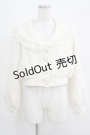 画像: axes femme POETIQUE / ビッグ襟ガーリーブルゾン M 生成り H-25-05-09-1041-AX-JA-NS-ZH