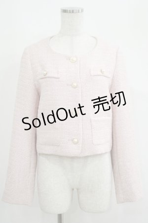 画像: WILLSELECTION / ラメツイードノーカラージャケット Free ピンク H-25-05-09-1042-GO-JA-NS-ZH