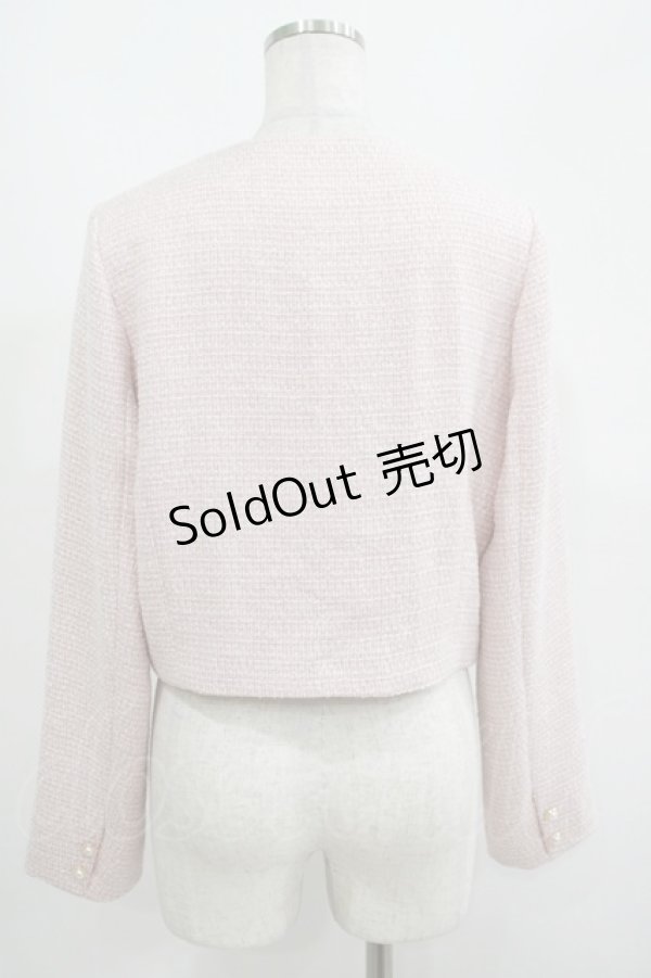 画像3: WILLSELECTION / ラメツイードノーカラージャケット Free ピンク H-25-05-09-1042-GO-JA-NS-ZH (3)