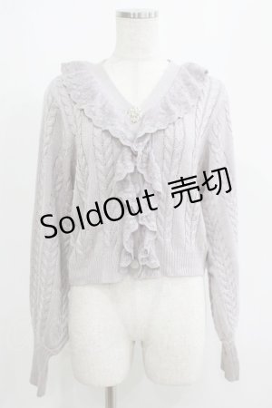 画像: evelyn / ビジューボタンニットカーディガン Free グレー H-25-05-09-1053-LO-TO-NS-ZH