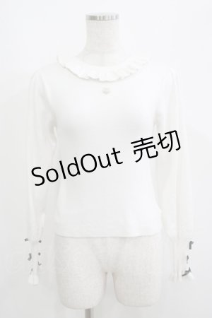 画像: evelyn / 袖リボンニット Free オフホワイト H-25-05-09-1059-LO-TO-NS-ZH