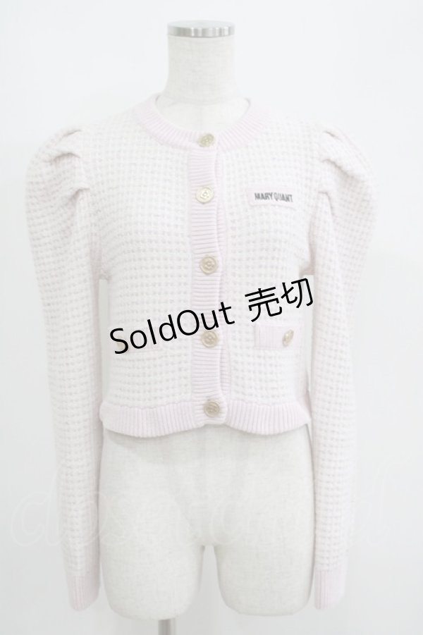 画像1: Lily Brown / LILY BROWN×MARY QUANTツイードニットカーディガン Free PINK H-25-05-09-1060-EL-TO-NS-ZH (1)