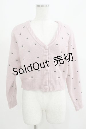 画像: evelyn / ハートニットカーディガン Free ピンク H-25-05-09-1068-LO-TO-NS-ZH