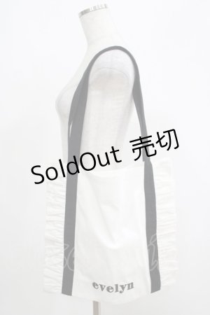 画像: evelyn / ロゴフリルトートバッグ  オフ H-25-05-09-1075-LO-BG-NS-ZH