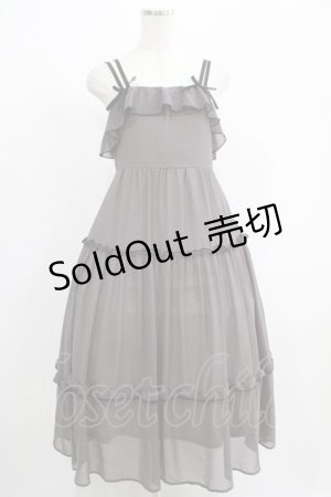 画像: evelyn / ハートキャミロングワンピース Free チャコール H-25-05-09-1009-LO-OP-NS-ZH