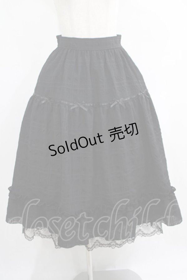 画像1: axes femme POETIQUE / シアーチェックティアードスカート M ブラック H-25-05-09-1011-AX-SK-NS-ZH (1)