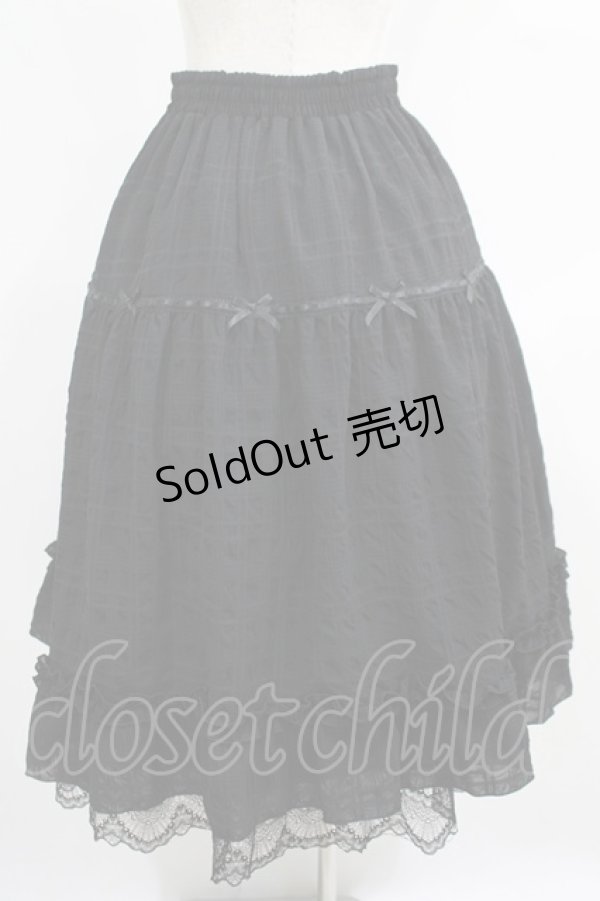 画像3: axes femme POETIQUE / シアーチェックティアードスカート M ブラック H-25-05-09-1011-AX-SK-NS-ZH (3)