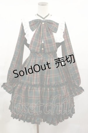 画像: Amavel / Dolly Holidayチェックティアードワンピース（ミドル丈） Free グリーン H-25-05-09-009-CA-OP-NS-ZH