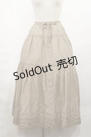 画像: PINK HOUSE / 裾フリルティアードスカート F ブラウン H-25-05-09-017-LO-SK-YZ-ZH