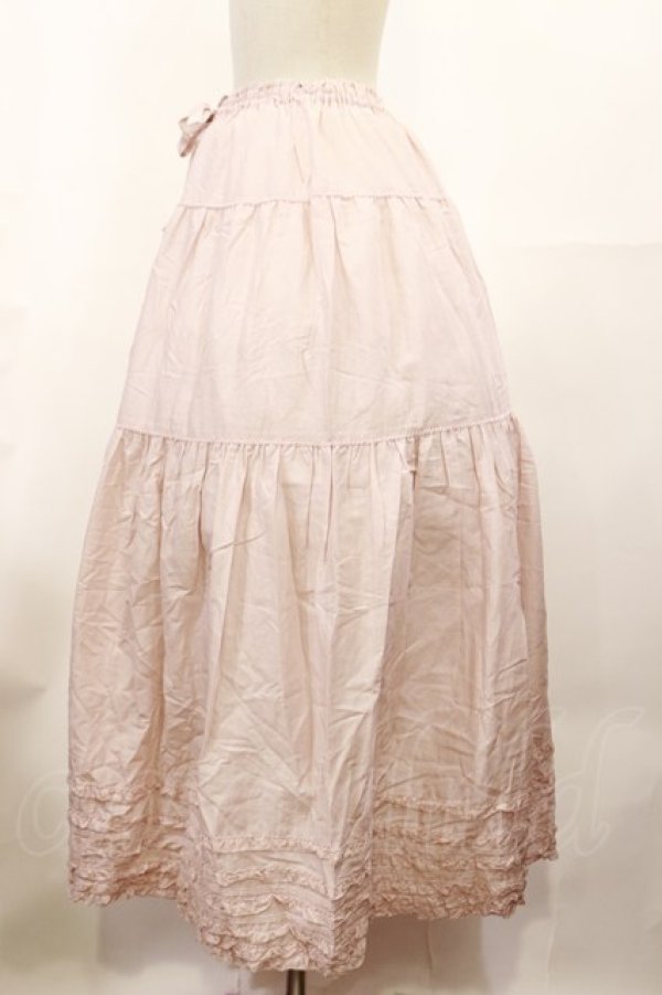 画像2: PINK HOUSE / フリル使いティアードスカート F ピンク H-25-05-09-018-LO-SK-YZ-ZH (2)