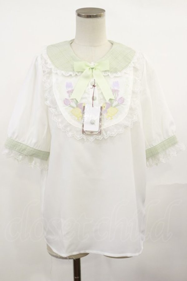 画像1: Amavel / Tulip Festivalブラウス Free ミント H-25-05-09-031-CA-BL-NS-ZH (1)