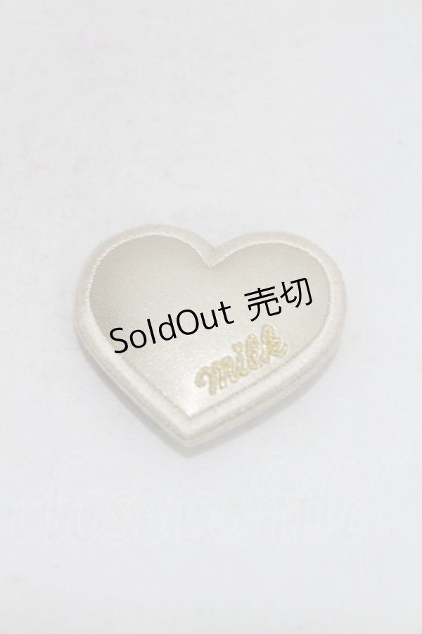 画像2: MILK / レザーハートバレッタ  ゴールド H-25-10-03-1028-ML-AC-NS-ZH (2)