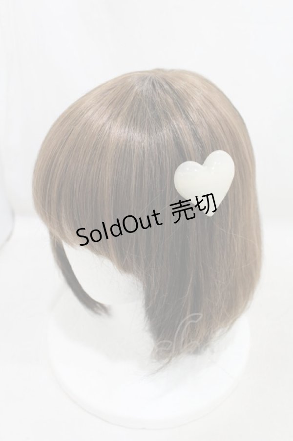 画像1: MILK / ハニーハートバレッタ  アイボリー H-25-05-10-033-ML-AC-NS-ZH (1)