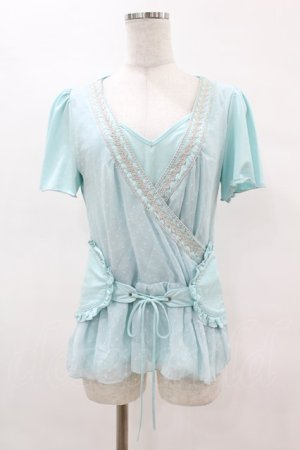画像: Rozen Kavalier / ドビードットレイヤード風トップス  サックス H-25-05-10-1033-OO-TO-KB-ZH