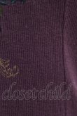 画像3: Ozz oneste / 刺繍Vネックリブトップス  パープル H-25-05-10-1035-OO-TO-KB-ZH (3)