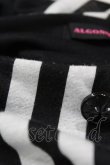 画像3: ALGONQUINS / ストライプ切替カーディガン  黒 H-25-05-10-1047-AL-TO-KB-ZH (3)