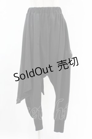 画像: NieR Clothing / アシメレイヤードパンツ F 黒 H-25-05-10-1009-PU-PA-KB-ZH