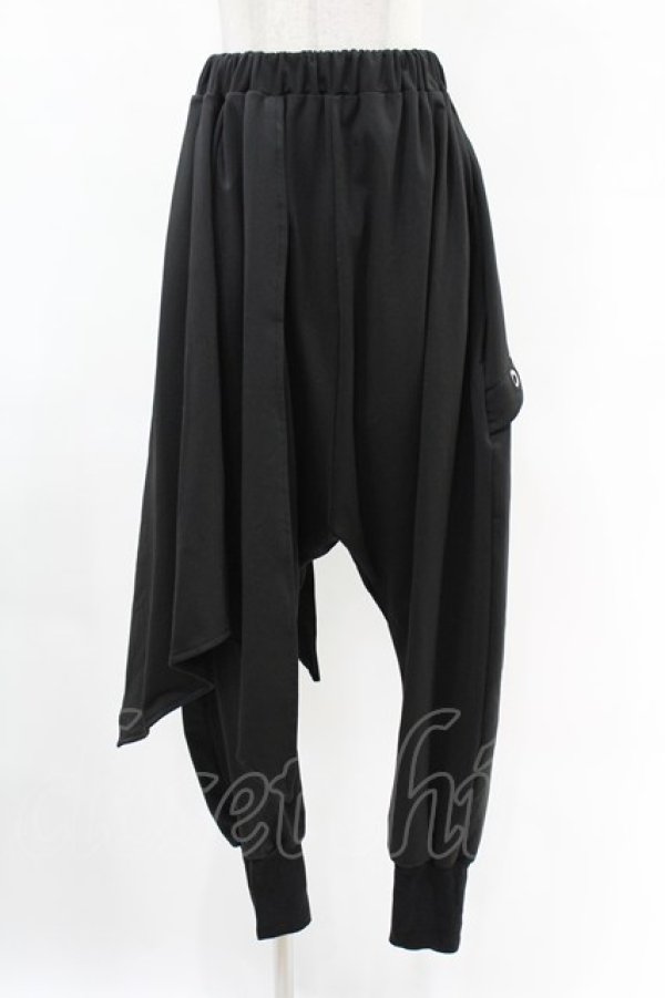 画像1: NieR Clothing / アシメレイヤードパンツ F 黒 H-25-05-10-1009-PU-PA-KB-ZH (1)