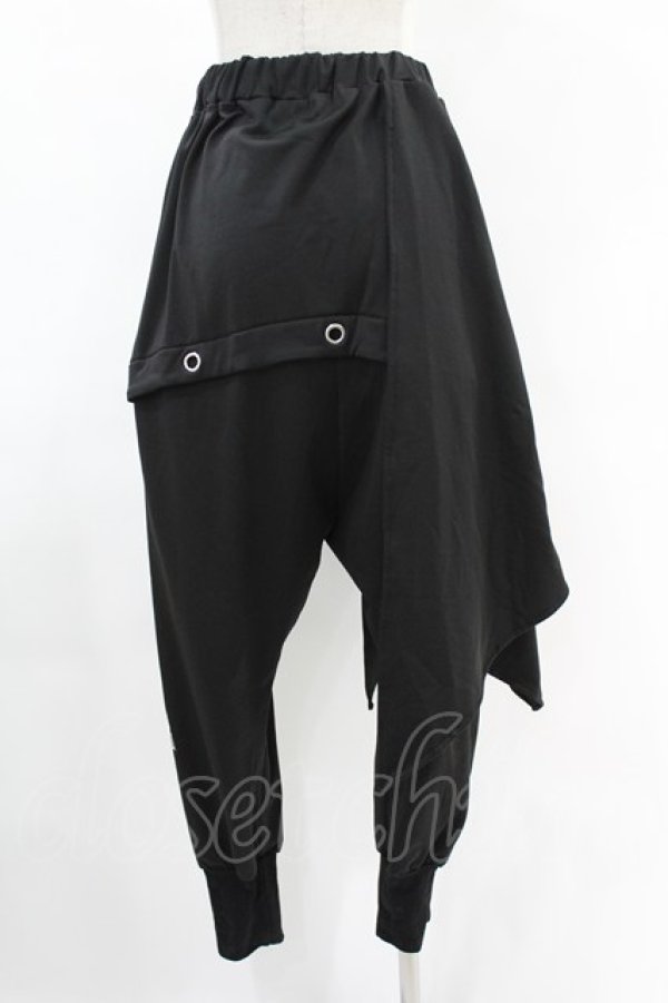 画像2: NieR Clothing / アシメレイヤードパンツ F 黒 H-25-05-10-1009-PU-PA-KB-ZH (2)