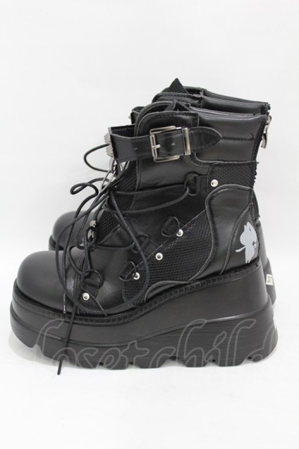 画像2: NieR Clothing / 軽量×厚底ブーツ【内側防寒仕様】 EU37 黒 H-25-05-10-1002-PU-SH-KB-ZH (2)
