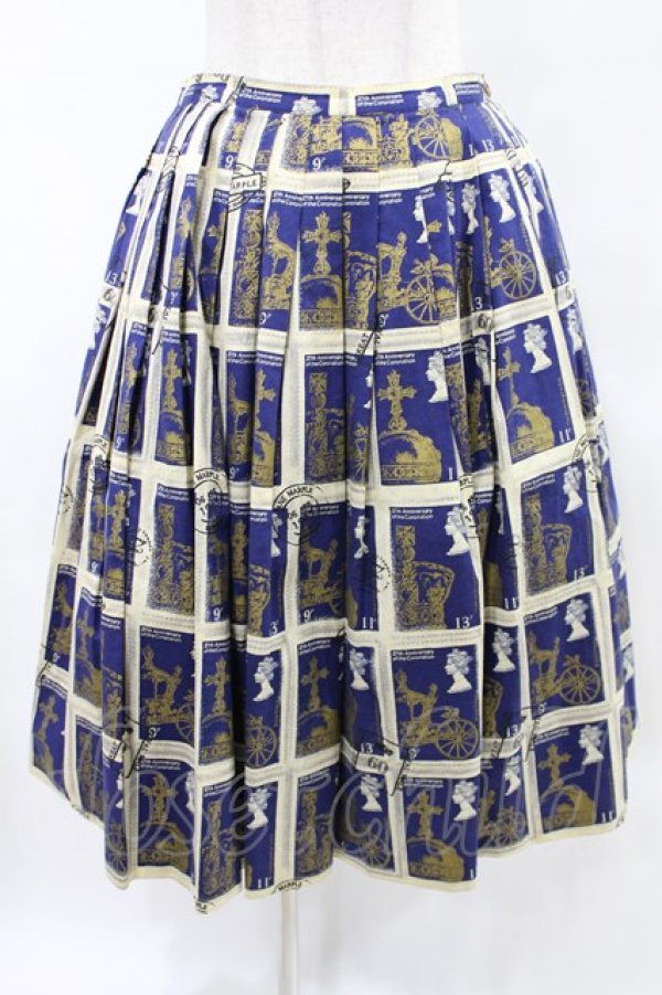 画像1: Jane Marple / Royal Stampのタックスカート  ネイビー H-25-05-10-006-JM-SK-KB-ZH (1)