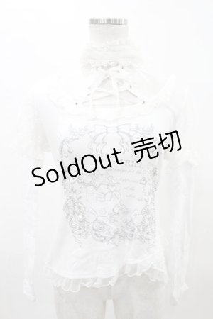 画像: FRILL / チョーカー風ホルターカットソー  白 H-25-05-10-012-HN-TO-KB-ZH