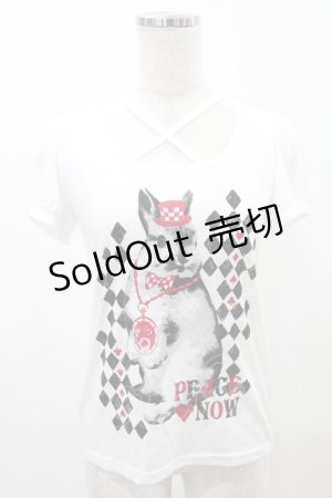 画像: PEACE NOW / プリントパフカットソー  白 H-25-05-10-018-PU-TO-KB-ZH