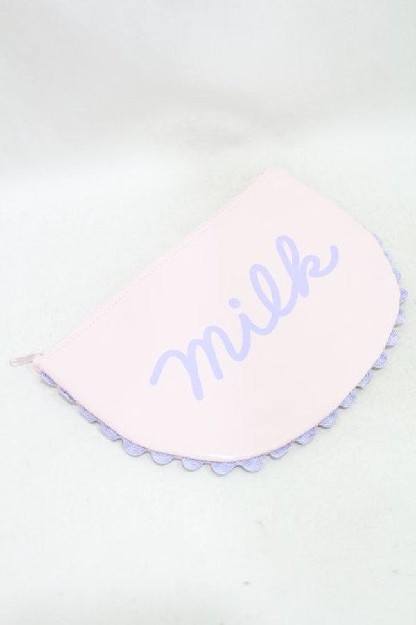 画像1: MILK / ラウンドポーチ  ピンク H-25-05-10-022-ML-ZA-KB-ZH (1)