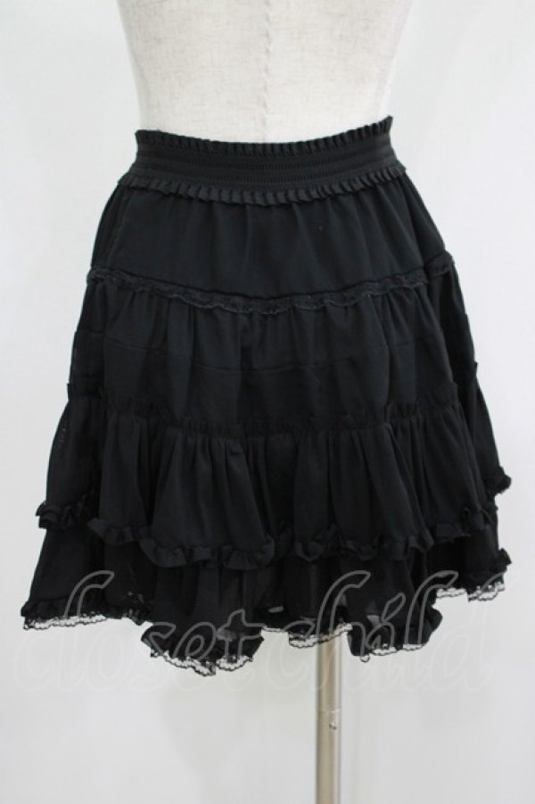 画像2: axes femme / シフォンスカート M ブラック H-25-05-12-030-AX-SK-NS-ZH (2)