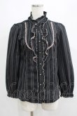 画像1: axes femme / ストライプブラウス M ブラック H-25-05-12-034-AX-BL-NS-ZH (1)