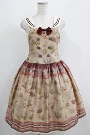 画像: ALICE and the PIRATES / Little dreaming sailor〜屋根裏部屋のちいさな冒険〜柄ジャンパースカートI Free ボルドー H-25-05-12-004-PA-OP-NS-ZH