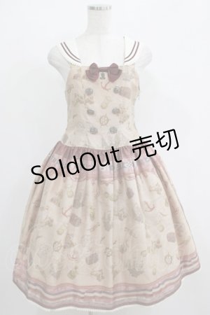 画像: ALICE and the PIRATES / Little dreaming sailor〜屋根裏部屋のちいさな冒険〜柄ジャンパースカートI Free ボルドー H-25-05-12-004-PA-OP-NS-ZH