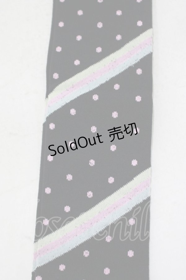 画像2: Angelic Pretty / マシュマロボーダーオーバーニー  ブラック H-25-05-12-058-AP-ZA-NS-ZH (2)