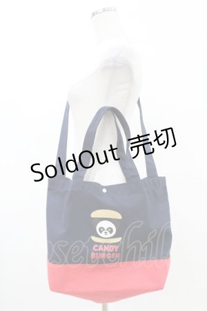 画像: Candy Stripper / PEPE BURGER CANVAS TOTE BAGS  ネイビー H-25-05-12-1008-PU-BG-KB-ZH