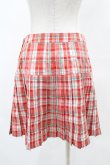 画像2: Candy Stripper / CHECK PLEATS MINI SKIRT M レッド H-25-05-12-1027-PU-SK-KB-ZH (2)
