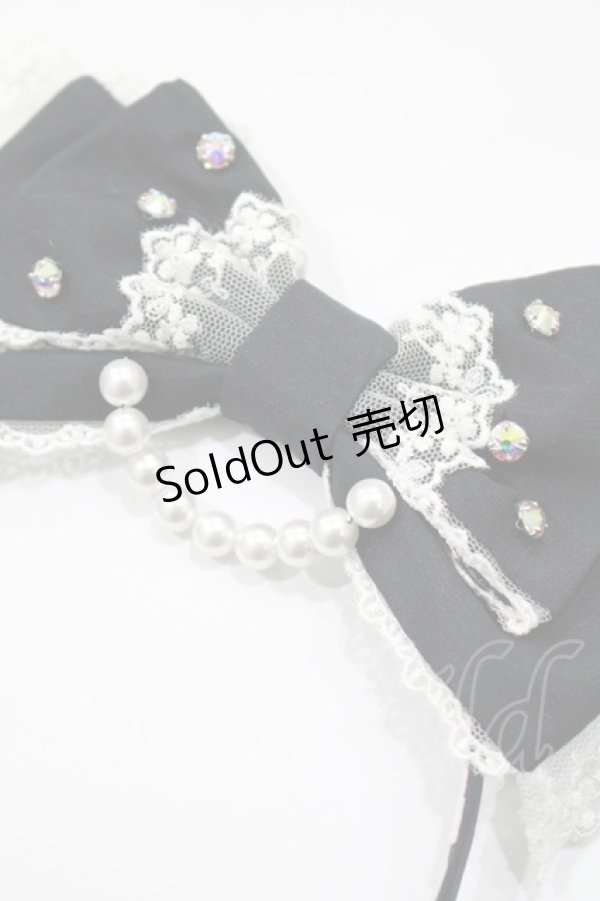 画像2: Angelic Pretty / Shiny Princessリボンカチューシャ  ブラック H-25-05-12-065-AP-AC-NS-ZH (2)