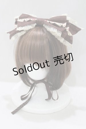 画像: Innocent World / バラとトランプのリボンヘッドドレス  ショコラ H-25-05-12-067-IW-AC-NS-ZH