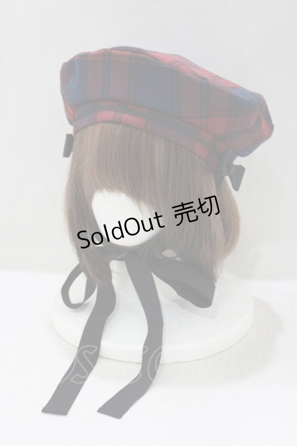 画像1: Victorian maiden / ブリティッシュチェックリボンベレー  Cherry H-25-05-12-079-CL-AC-NS-ZH (1)