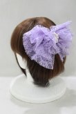 画像1: metamorphose / レースリボンバレッタ  ラベンダー H-25-05-12-080-ME-AC-NS-ZH (1)
