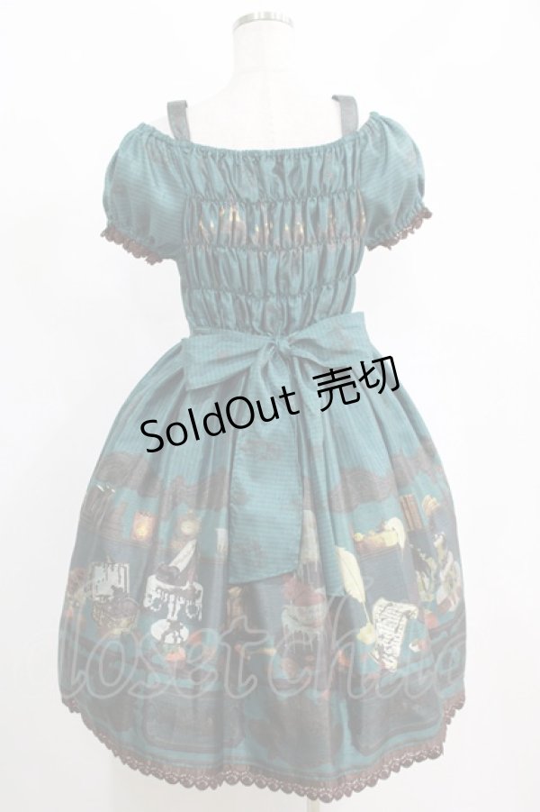 画像3: ALICE and the PIRATES / CHOcOlate addiction 〜with your SweEt Memories〜柄ワンピース Free エメラルド×茶レース H-25-05-12-001-PA-OP-NS-ZH (3)