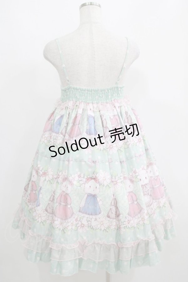 画像3: To Alice / うさぎ柄ジャンパースカート S ミント H-25-05-12-015-LO-OP-NS-ZH (3)
