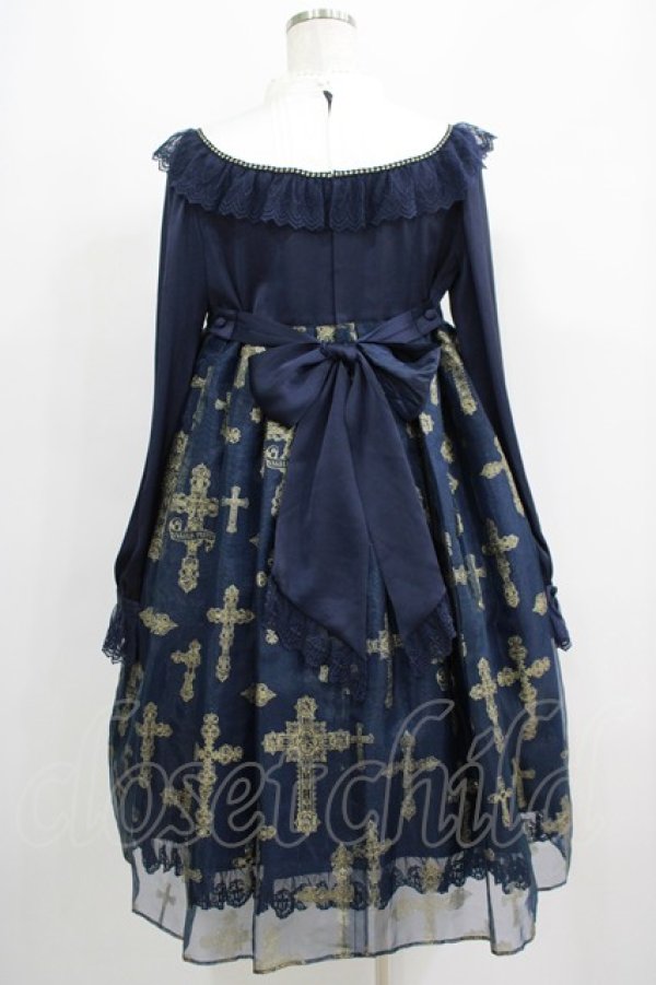 画像3: Angelic Pretty / Holy Rosaryワンピース Free ネイビー H-25-05-12-022-AP-OP-NS-ZH (3)